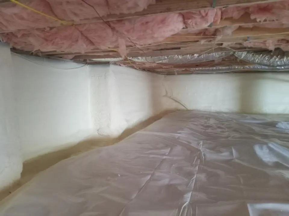 Crawl space encapsulation with closed-cell spray foam for Spray Foam Roofing in Austell